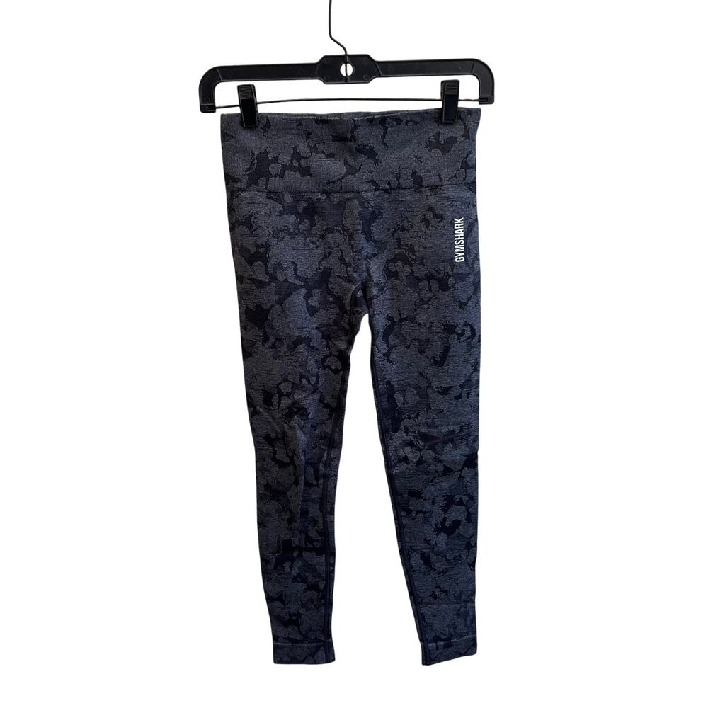 GYMSHARK Black Gray Camo Leggings Size Small